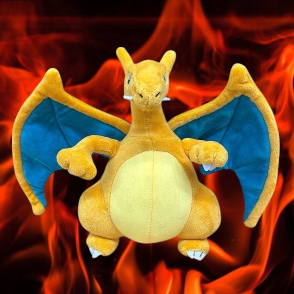 2018 Pokemon Charizard 8.5" Orange Green Red Standing Plush Stuff Animal